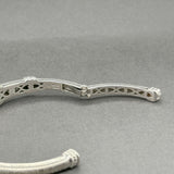 Estate Judith Ripka SS 18 Quartz & Diamond Cuff Bracelet