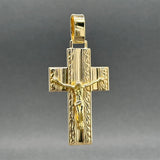 Estate 18K Y Gold 48.78mm Crucifix Pendant