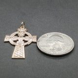 Estate 9K Y Gold Celtic Cross Pendant