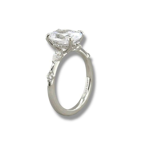 14K W Gold 0.25ctw Diamond Engagement Ring Mounting