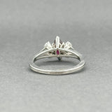 Estate 18K W Gold 0.72ct Ruby & 0.25ctw Diamond Ring