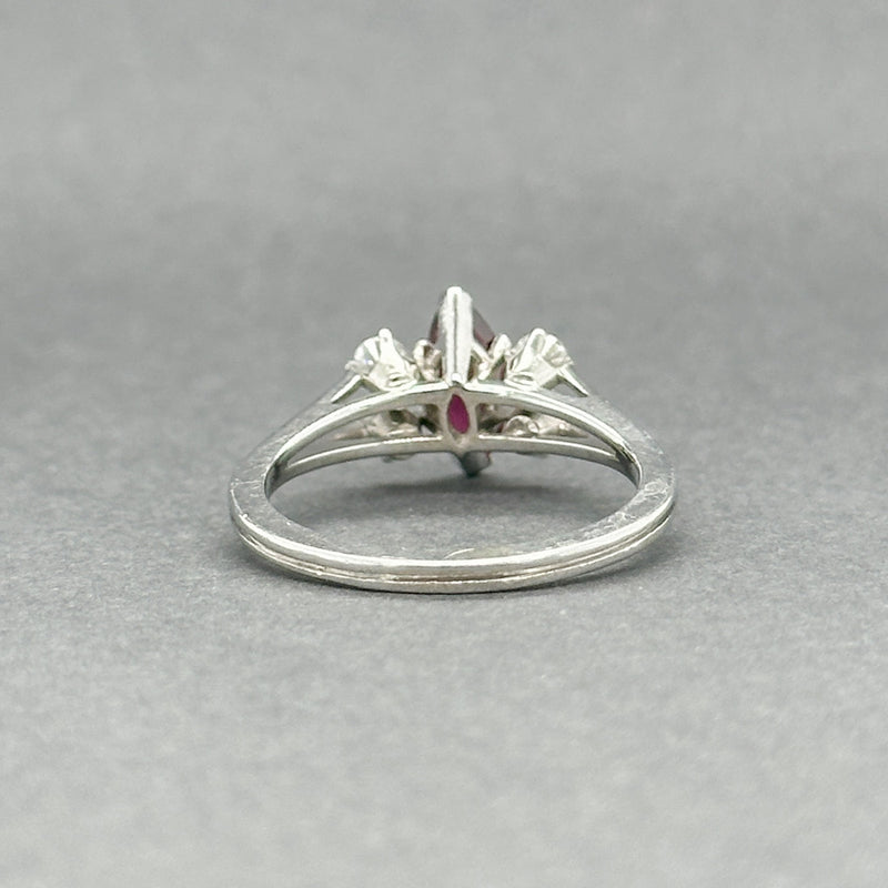 Estate 18K W Gold 0.72ct Ruby & 0.25ctw Diamond Ring