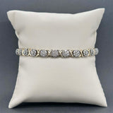 Estate 10K TT Gold 3.99ctw Fancy Brown/I1 Diamond Cluster Bracelet