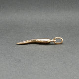 Estate 18K Y Gold 22.75mm Italian Horn Pendant