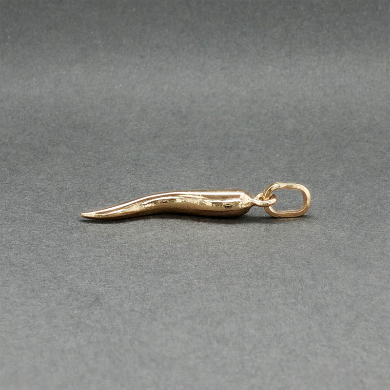 Estate 18K Y Gold 22.75mm Italian Horn Pendant