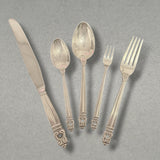 Estate Royal Danish International Silver SS 5pc Dinner Flatware Set
