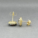 Estate David Yurman 18K Y Gold 2.10ctw Garnet & Diamond Albion Earrings