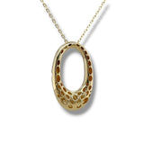 14K Y Gold 0.13ctw G/SI1 Oval Diamond Pendant