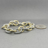Estate David Yurman SS 18 12mm Oval Link Bracelet