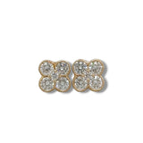 18K Y Gold 1.29ctw G-H/VS2 Diamond Flower Earrings
