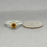 Estate David Yurman SS 18 Citrine Petite Cable Ring