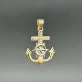 Estate 10K TT Gold 32.14mm Anchor Cross Pendant