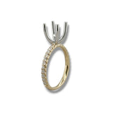 14K Y Gold 0.40ctw G/SI1 Diamond Engagement Ring Mounting