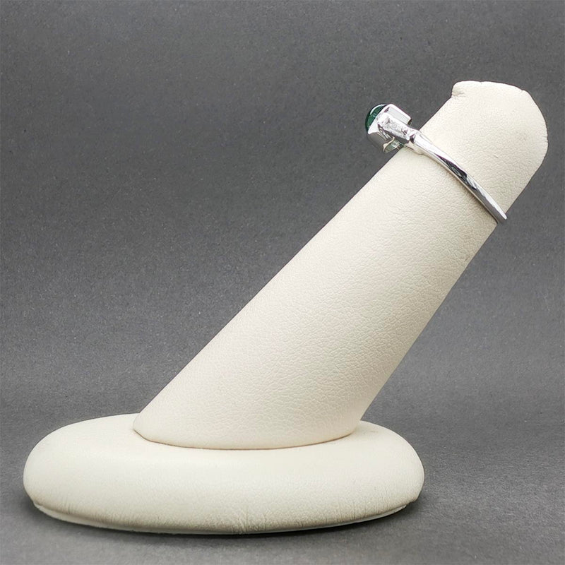 Estate Platinum 0.52ct Emerald & 0.16ctw Diamond Ring