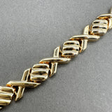 Estate 14K Y Gold XO Bracelet