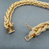 Estate 18K Y Gold 6.7mm Wheat Bracelet