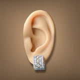 Estate Levian 18K W Gold 2.19ctw Diamond Huggie Earrings