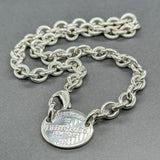 Estate Tiffany & Co. SS Oval Tag Necklace