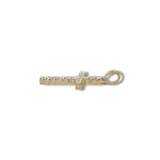 14K Y Gold 0.25ctw G/I1 Prong Set Diamond Cross