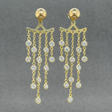 Estate 14K Y Gold CZ Dangle Earring Enhancers