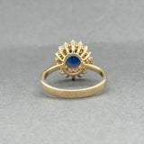 Estate 14K Y Gold 1.63ct Sapphire & 0.47ctw Diamond Cocktail Ring