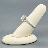 Estate 14K W Gold 1.27ctw G-I/SI1-I2 Diamond Eng. Ring