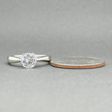 Estate Platinum CZ Solitaire Eng. Ring Mounting