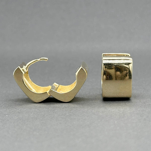 Estate 14K Y Gold 14.74mm Square Huggie Earrings