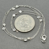 Estate 14K W Gold 0.94ctw H-J/SI2 Diamond By The Yard Necklace