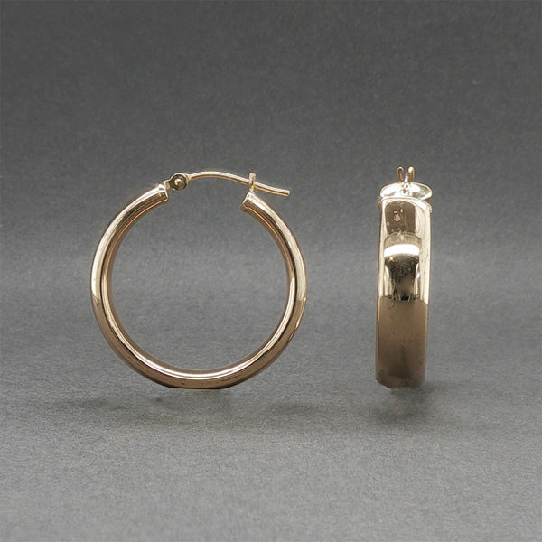 Estate 14K Y Gold 25.43mm Hoop Earrings