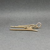 Estate 14K Y Gold Modern Chai Pendant