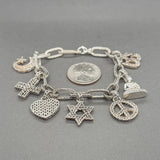 Estate John Hardy SS Carved Faith Charm Bracelet