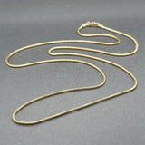 Estate 14K Y Gold 1.37mm 22.75” Snake Chain