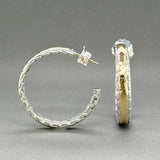 Estate John Hardy SS 22 Palu Classic Chain Hoop Earrings
