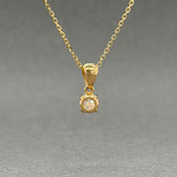 Estate 14K Y Gold 0.19ct H/VS2 Diamond Solitaire Pendant