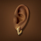 Estate 14K Y Gold Filigree Square Hoop Earrings