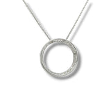SS 0.50ct F-G/VS2 Lab Created Diamond Circle Pendant with 18" Box Chain