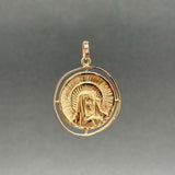 Estate 18K Y Gold 29.6mm Jesus Head Pendant