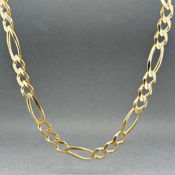 Estate 14K Y Gold 6.49mm 24” Figaro Chain