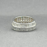 Estate Platinum 7.28ctw H-I/SI1 Diamond Eternity Ring