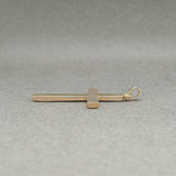 Estate 14K Y Gold 39mm Cross Pendant