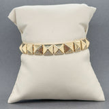 Estate 14K Y Gold 0.51ctw G-H/SI2-I1 Diamond Pyramid Bracelet