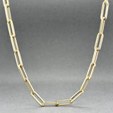 Estate 14K Y Gold Hollow 3.79mm 18” Paperclip Link Chain
