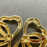 Estate Tiffany & Co. 18K Y Gold Triple Heart Earrings