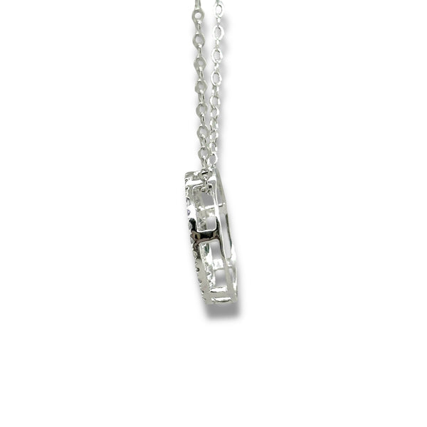 SS 0.25ct F-G/VS2 Lab Created Diamond Circle Pendant