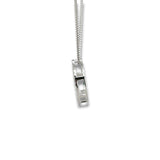 SS 0.25ct F-G/VS2 Lab Created Diamond Circle Pendant with 18" Box Chain