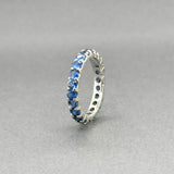 Estate 14K W Gold 2.45ctw Sapphire Eternity Ring