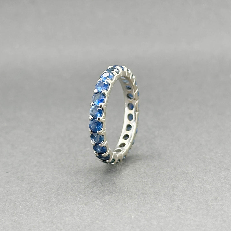 Estate 14K W Gold 2.45ctw Sapphire Eternity Ring