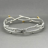 Estate Stephen Dweck SS 18 0.14ctw Diamond Fortuna Branch Bracelet
