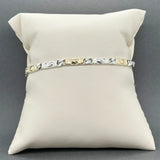 Estate SS 18 3.93mm Fancy Bar Link Bracelet